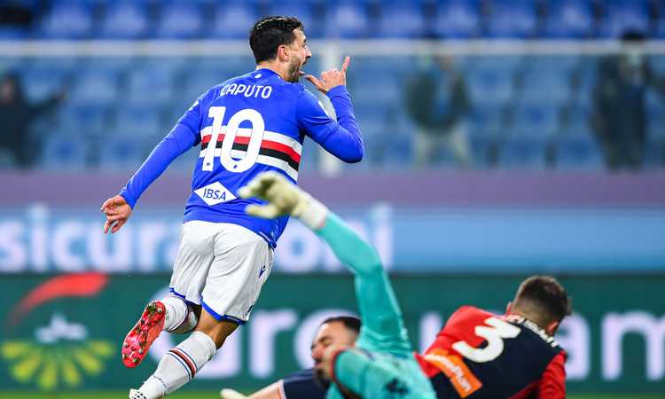 Sampdoria, le pagelle di CM: Gabbiadini è (sempre) l'uomo derby, il solito grande Candreva ed ecco Caputo!