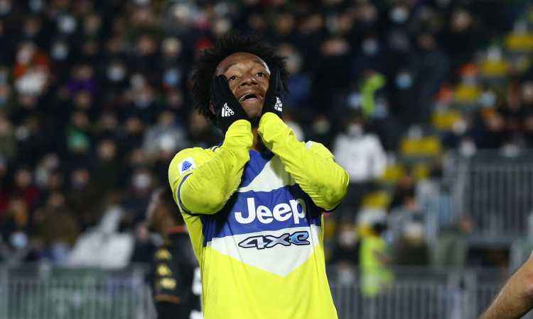 Juve, Cuadrado: 'Che rabbia per i punti persi, ma ci motivano a fare di più' FOTO