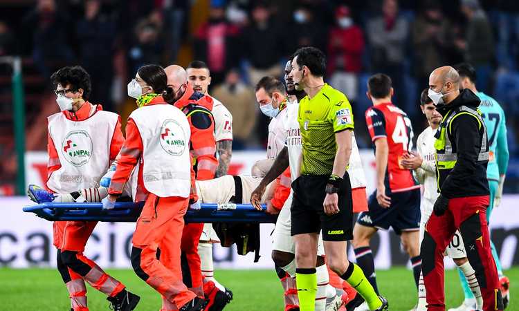 Tegola Milan: problema al ginocchio per Kjaer, lascia il campo in barella