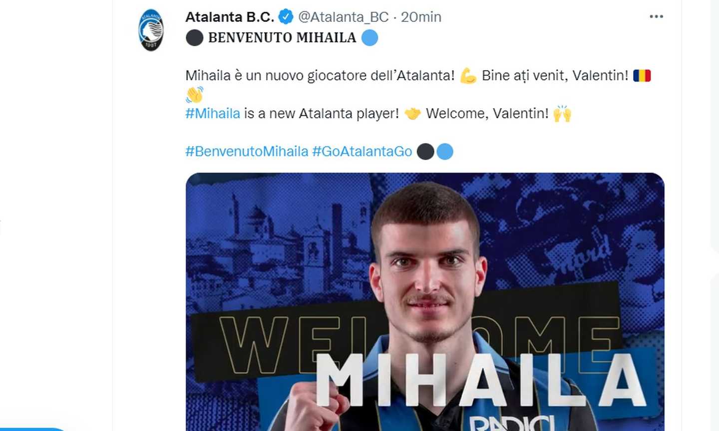 Atalanta, UFFICIALE: ecco Mihaila 