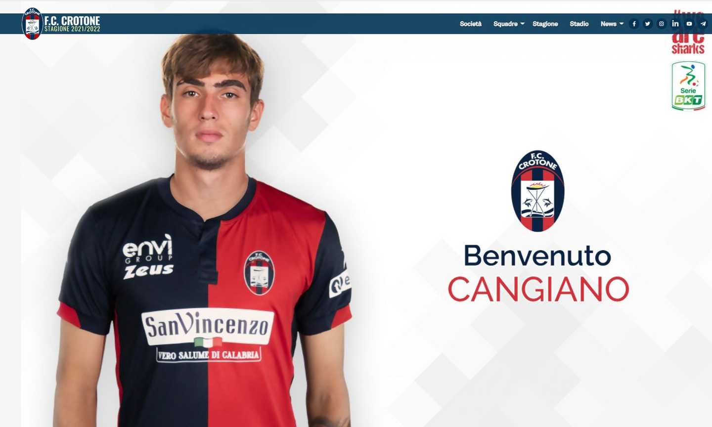 Crotone, UFFICIALE: dal Bologna arriva Cangiano