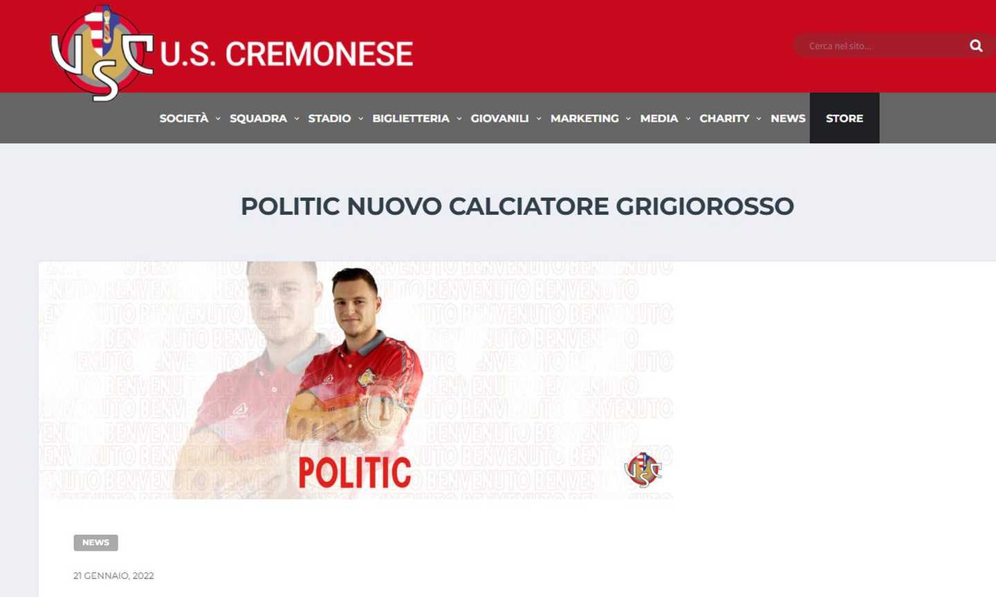 Cremonese, UFFICIALE: ecco Politic