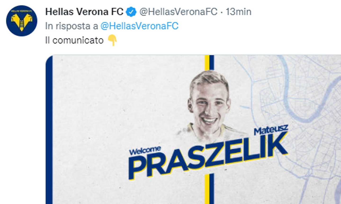 Verona, UFFICIALE il colpo Praszelik