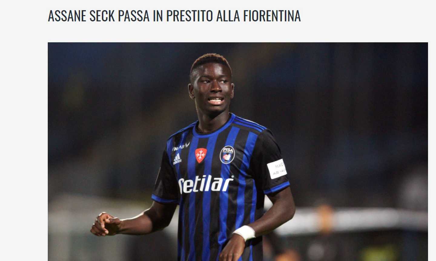 Pisa, UFFICIALE: Seck va alla Fiorentina