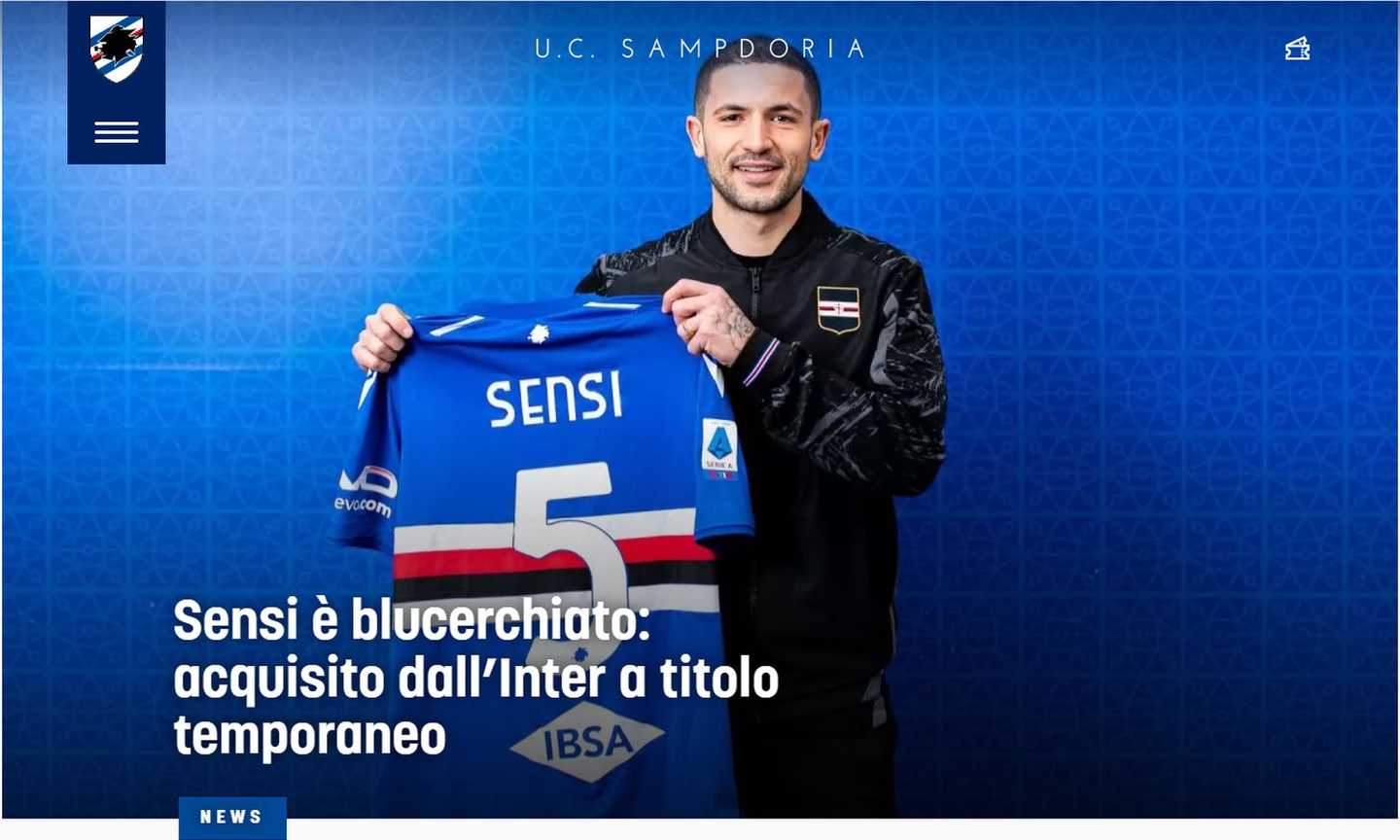 Sampdoria, Sensi: 'Mai dubitato di venire qui, Mancini decisivo. Inter? Un gol non cambia le cose...'