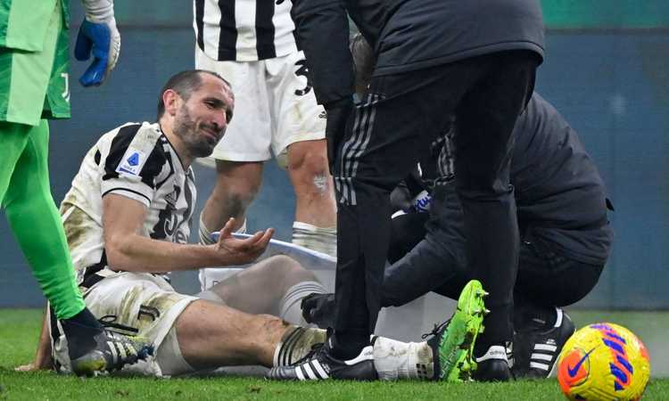 Juve, UFFICIALE: c'è la lesione al polpaccio per Chiellini. Torino e Villarreal a forte rischio