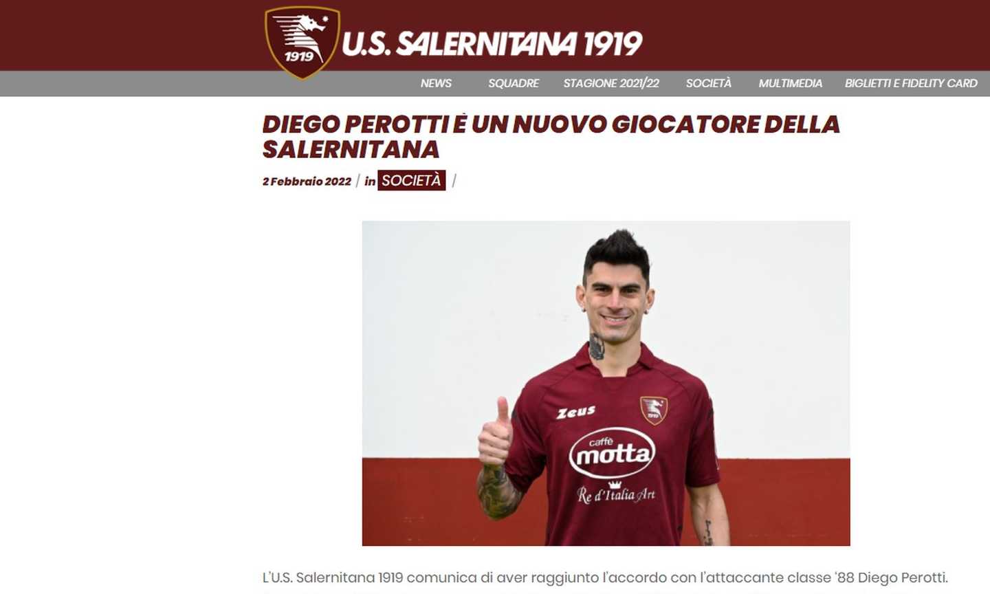 Salernitana, UFFICIALE Perotti: 'Fuori da tempo, che voglia! Fazio e Ribery...'