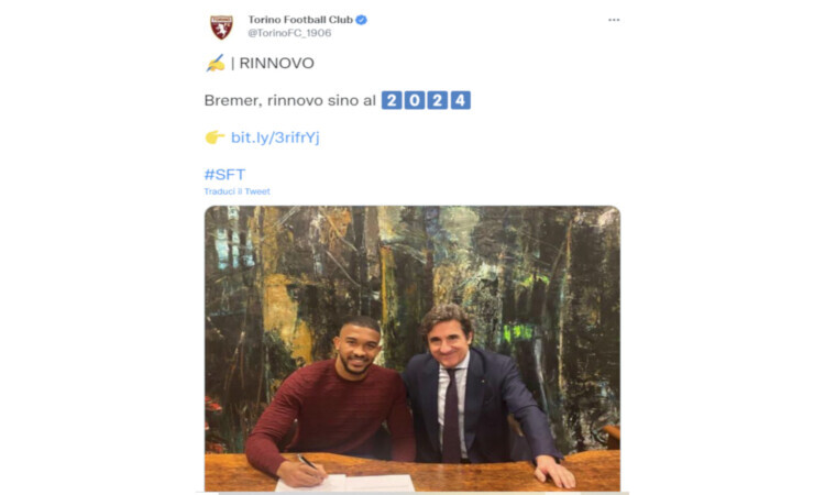Torino, UFFICIALE: rinnova Bremer
