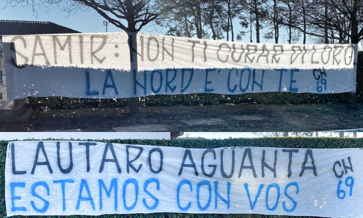 Inter, la Curva si schiera con Handanovic e Lautaro: 'Siamo con voi. Col carattere si vince la guerra'