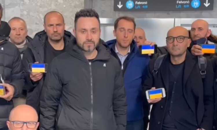 De Zerbi: 'In fuga dalla guerra in Ucraina, che paura ma che lezione. Salvi grazie a Ceferin e Gravina'