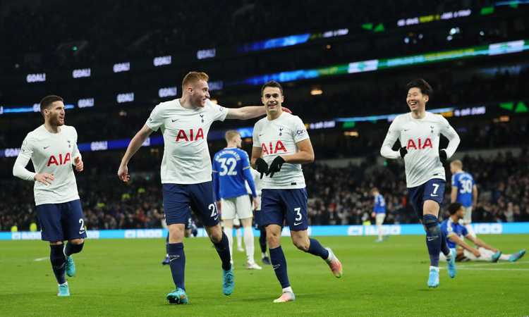Premier League: altra goleada del Tottenham, un super Kulusevski ispira il pokerissimo sull'Everton