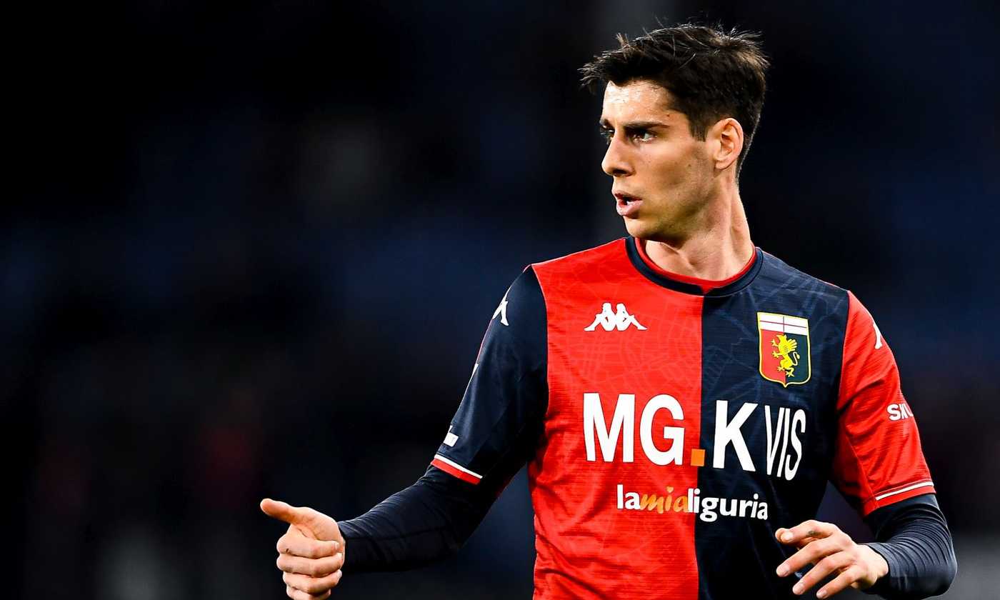 Genoa, Italy. 24 April 2022. Filippo Melegoni of Genoa CFC in