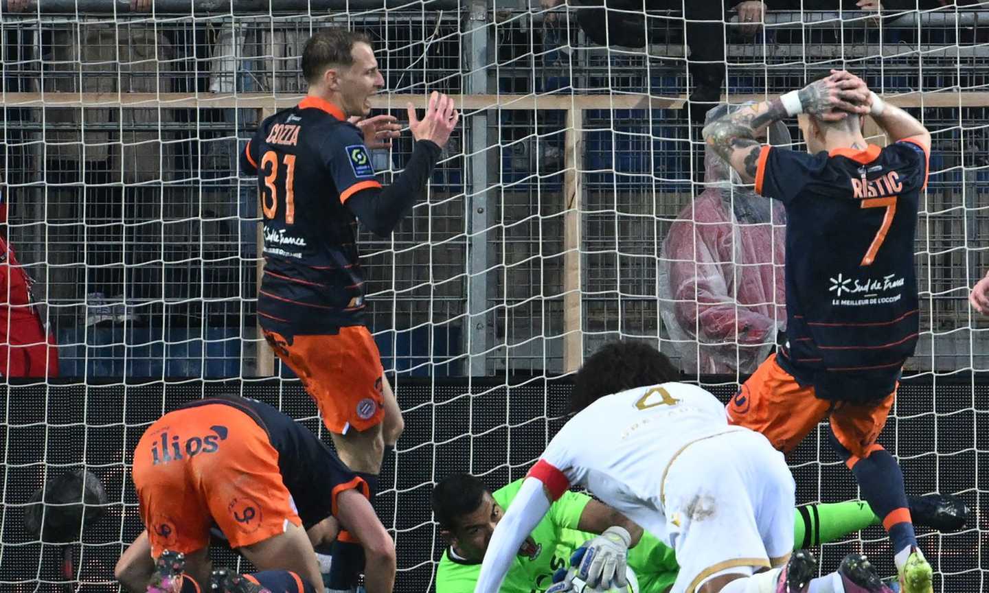 Ligue 1: il Nizza in 10 frena 0-0 a Montpellier. Troyes-Nantes 1-0