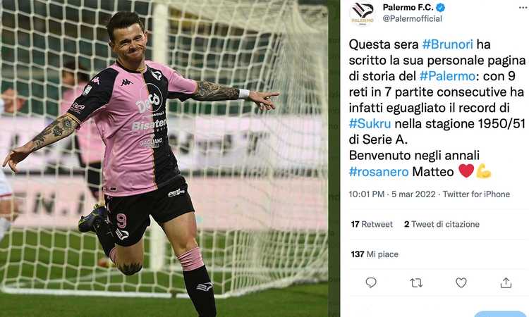 Juventus, incontro con il Palermo per Brunori: Cremonese e Salernitana sullo sfondo