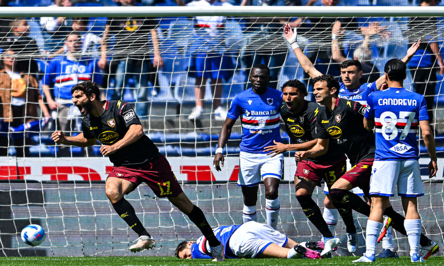 Sampdoria-Salernitana 1-2: il tabellino