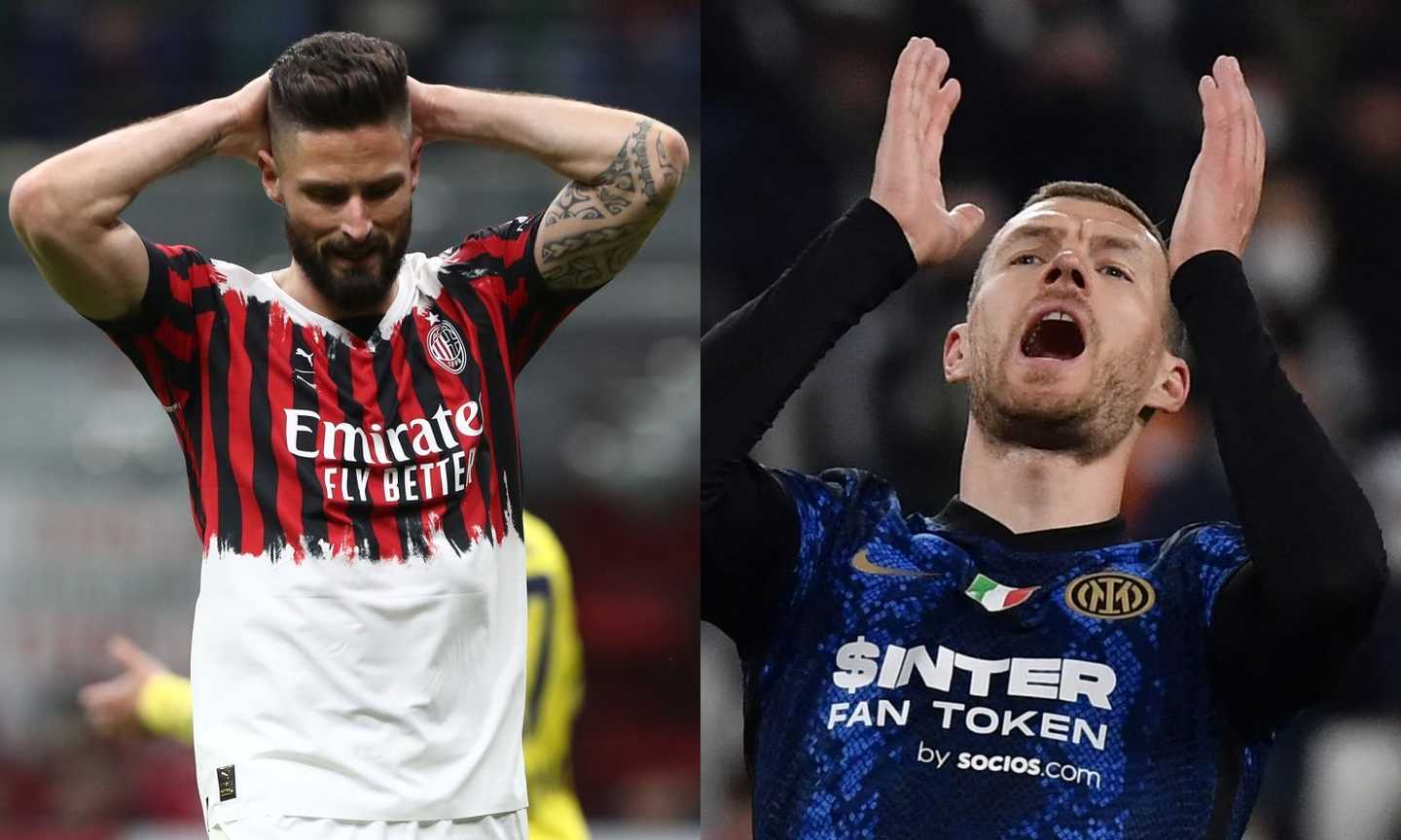 Inter-Milan, con Giroud-Dzeko entrambi a segno...