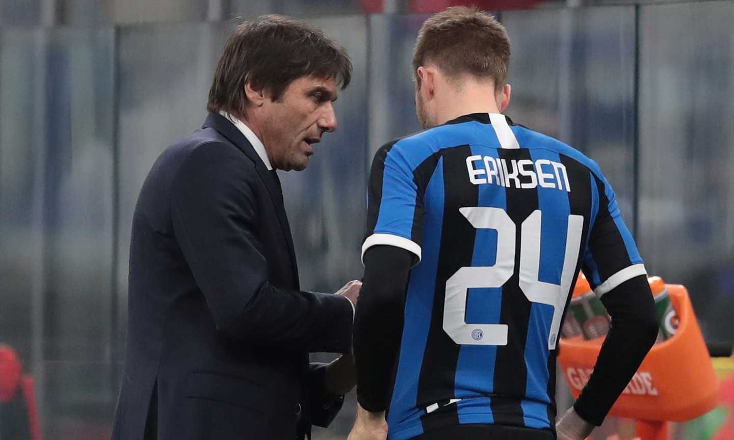 Conte: 'Eriksen al Tottenham? Sarebbe fantastico, mi sono divertito con lui all'Inter' VIDEO