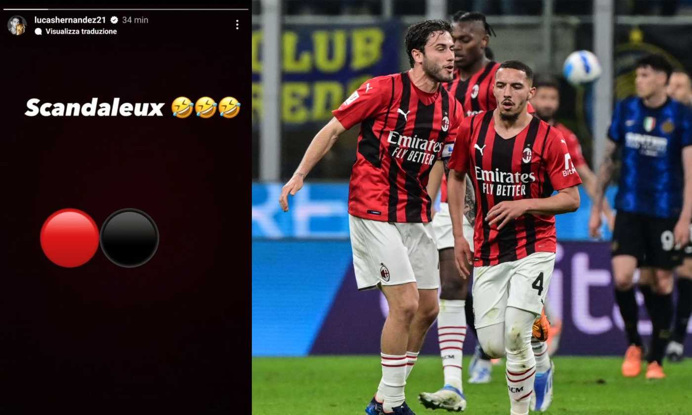 Inter-Milan, il gol annullato a Bennacer fa infuriare anche Lucas Hernandez: 'Scandaloso!' FOTO