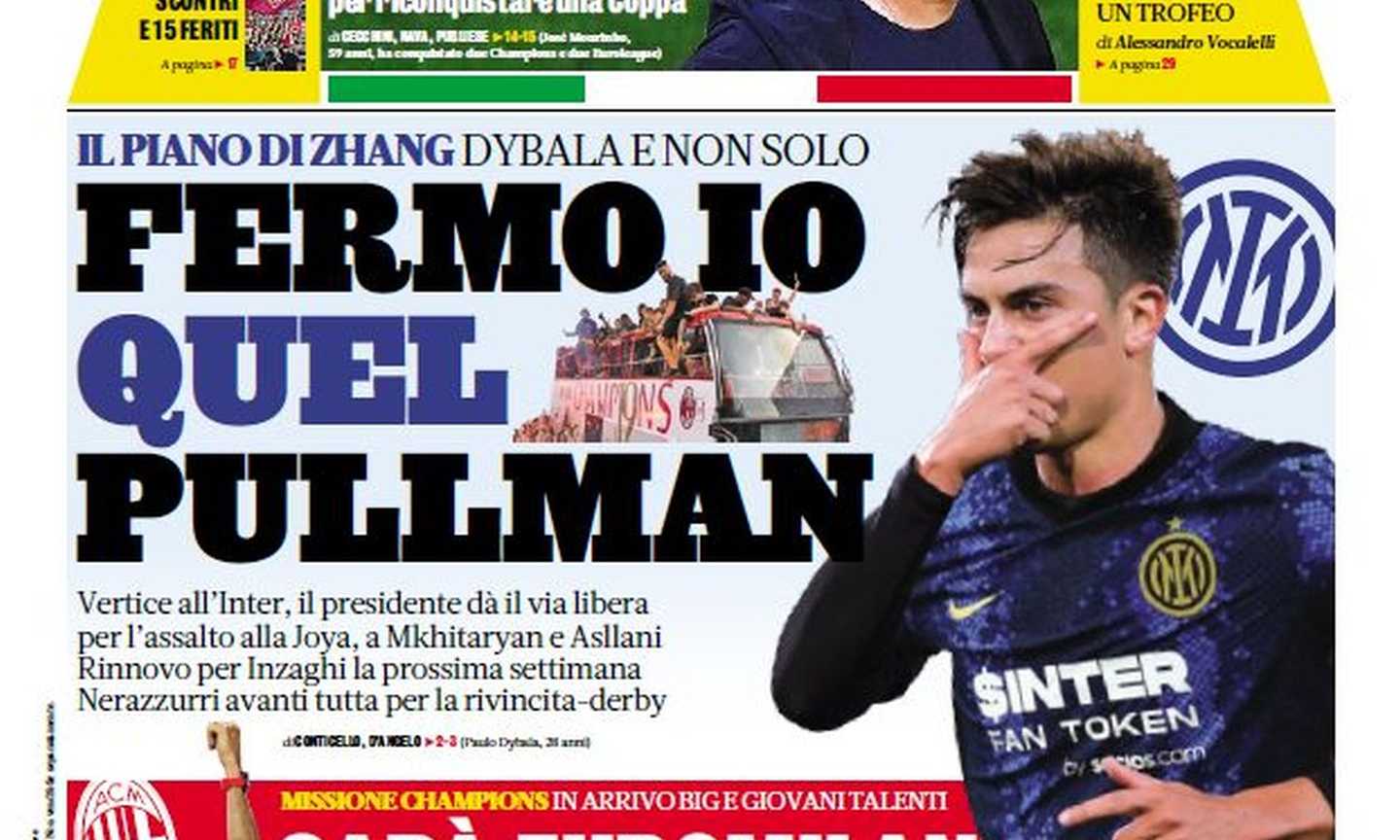 'Mou fa l'Italia', 'Juve, i 4 candidati al dopo Chiellini' e 'Fermo io quel pullman': le prime pagine di oggi