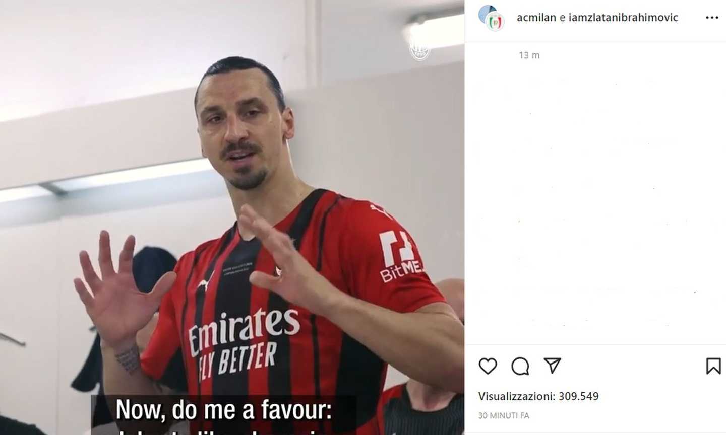 Ibrahimovic: 'Nessuno credeva in noi, è la vittoria del gruppo. Ora festeggiate: Milano non è Milan, Italia è Milan'