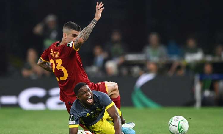 Mancini: 'Partita di sofferenza, ma contava solo vincere. Trionfare in Europa con la Roma è bellissimo' Mancini: 'Partita di sofferenza, ma contava solo vincere. Trionfare in Europa con la Roma è bellissimo'