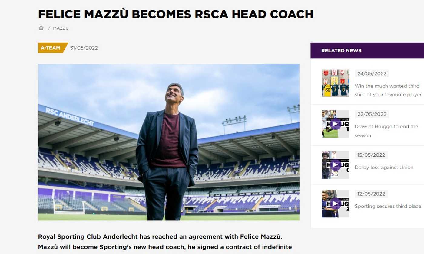 Felice Mazzù becomes RSC Anderlecht head coach