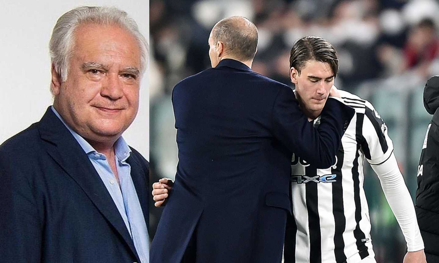 Un cappuccino con Sconcerti: la provocazione di Allegri diventa umiliazione per Vlahovic, adesso è troppo