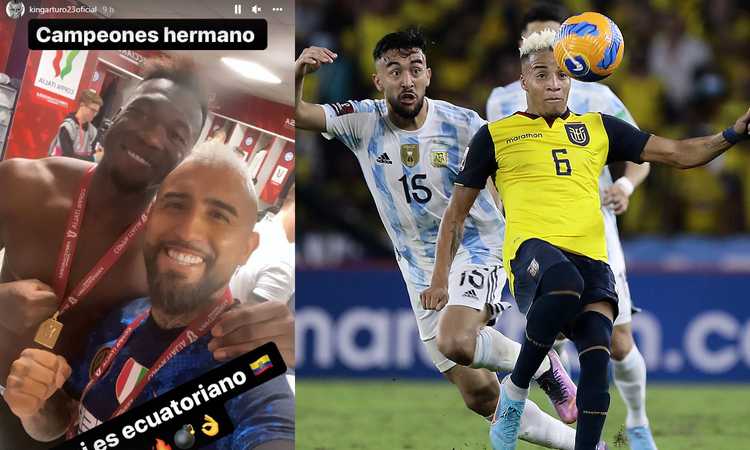 Vidal incendia la polemica sull'Ecuador ai Mondiali. FOTO con Caicedo: 'Lui sì che è ecuadoriano'