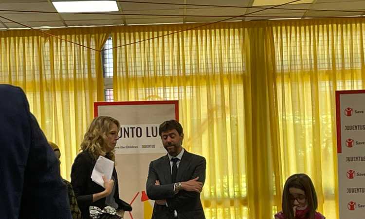 Agnelli all'evento di Save the Children: 'Orgogliosi di sostenere questa attività. Siamo arrivati prima della UEFA'
