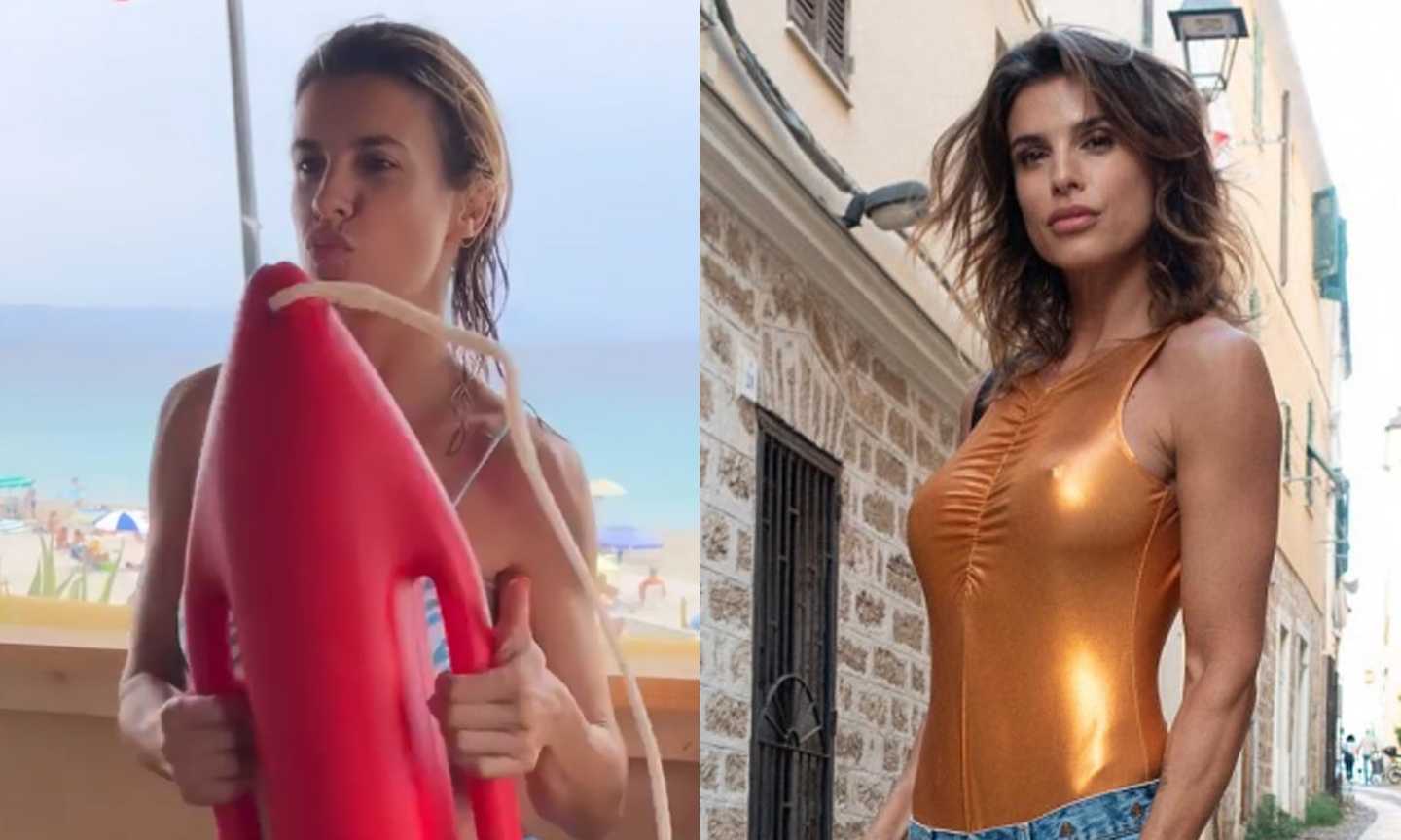 Elisabetta Canalis super sexy in versione Baywatch in Sardegna FOTO e VIDEO