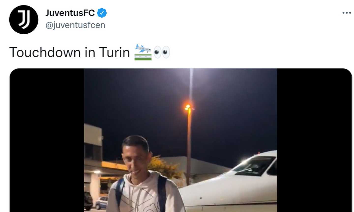 JUVE, DI MARIA E' ARRIVATO A TORINO: le prime FOTO e VIDEO