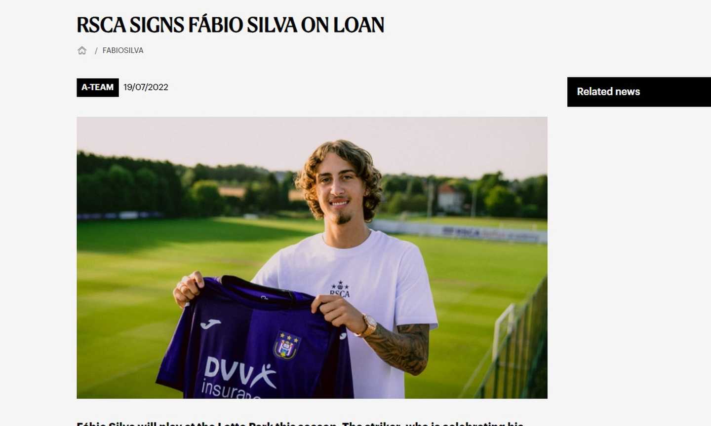 Anderlecht, UFFICIALE: Fabio Silva in prestito dal Wolverhampton