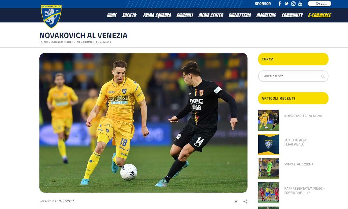 Venezia, UFFICIALE: dal Frosinone ecco Novakovich