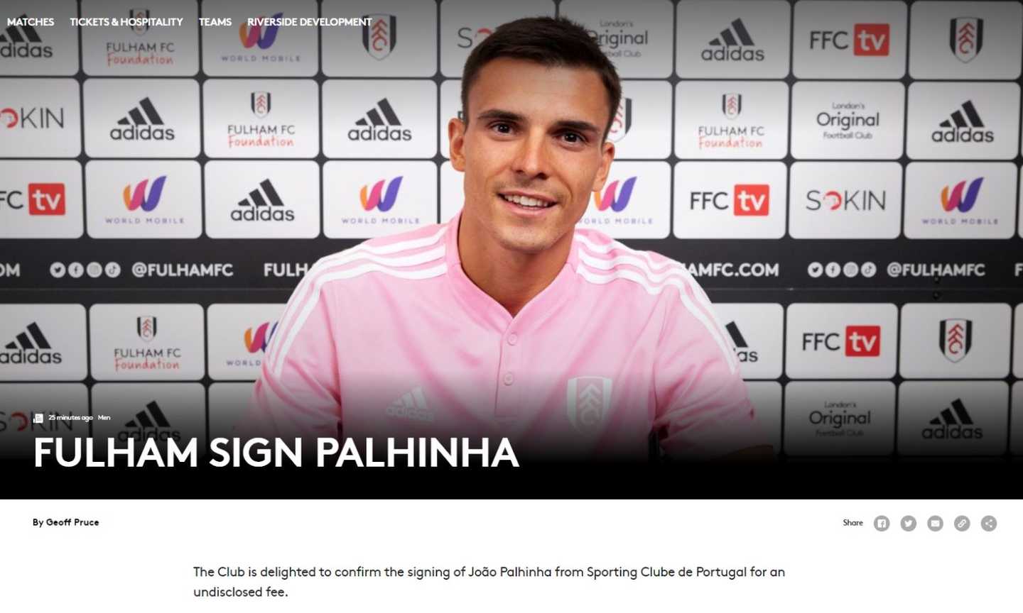 Fulham, UFFICIALE: colpo Palhinha