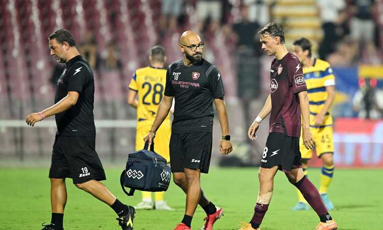 Salernitana, tegola Bohinen: lesione parziale del legamento collaterale