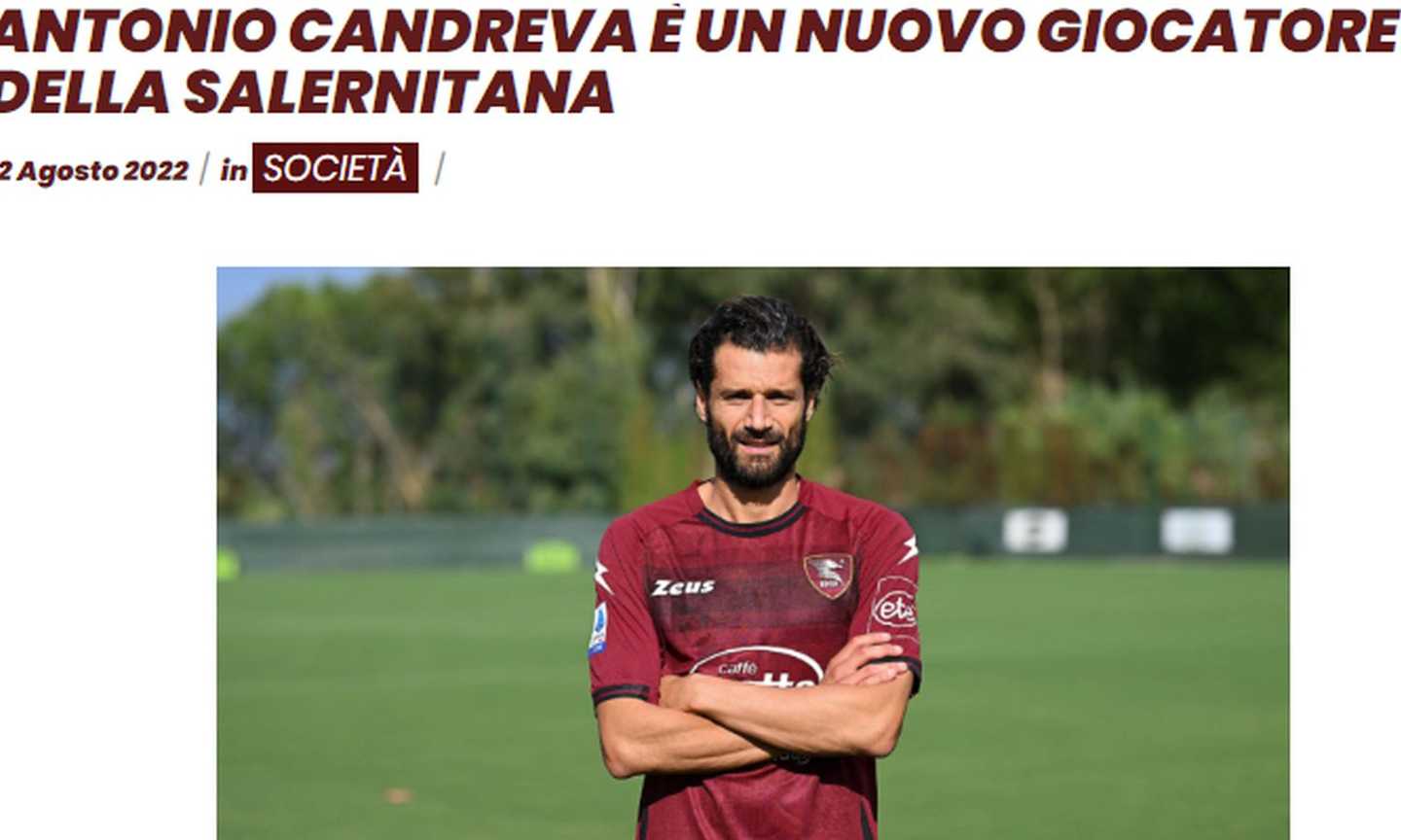 Salernitana, UFFICIALE arriva Candreva dalla Sampdoria: formula e numero di maglia