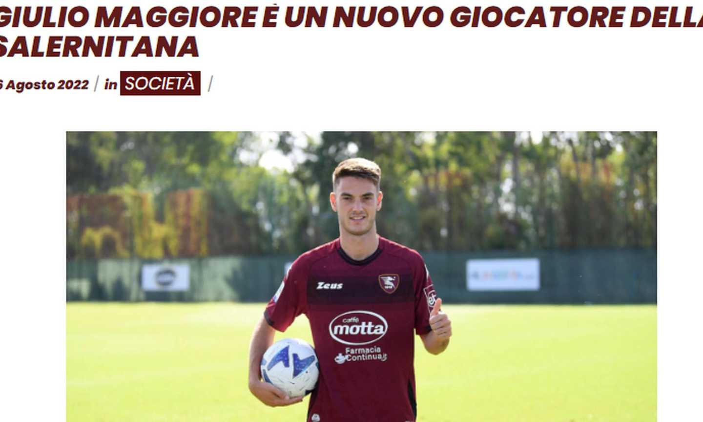 Salernitana, le condizioni di Maggiore dopo gli esami di oggi