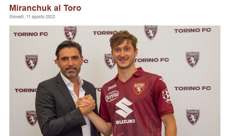 Torino, Miranchuk subìto titolare Torino, Miranchuk subìto titolare