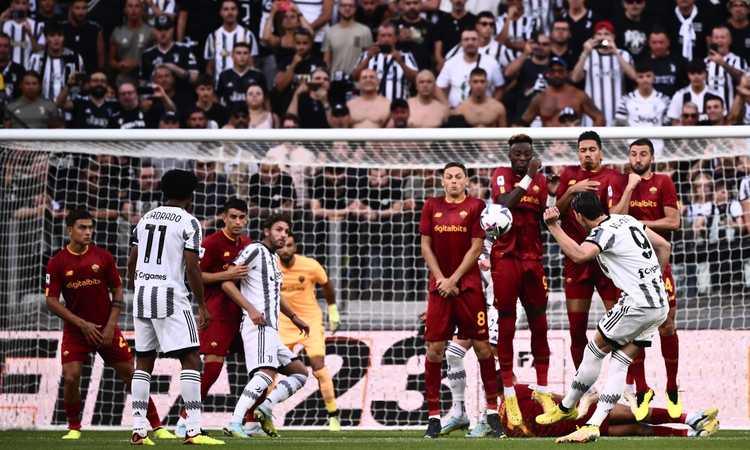 Juve e Roma si annullano 1-1: Allegri domina per 65 minuti, ma spreca e fa rientrare Mourinho