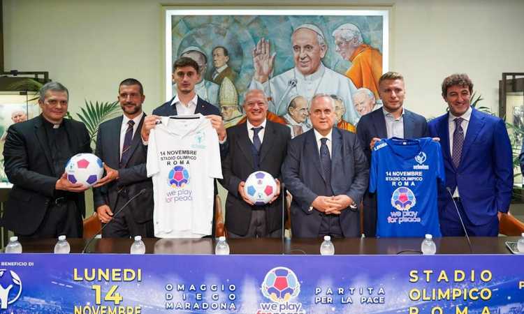 Partita per la Pace, alla presentazione presenti Kumbulla e Immobile