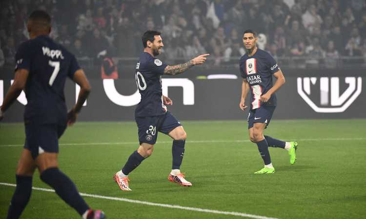 Ligue 1: tris del Monaco. Marsiglia-Rennes 1-1, pari il Lens. Messi-gol: il PSG vince a Lione, ma Verratti va ko