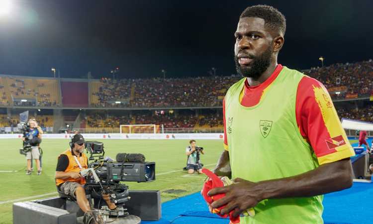 Lecce, che fine ha fatto Umtiti? Solo 5 panchine, l'obiettivo Cremonese e la promessa di Deschamps