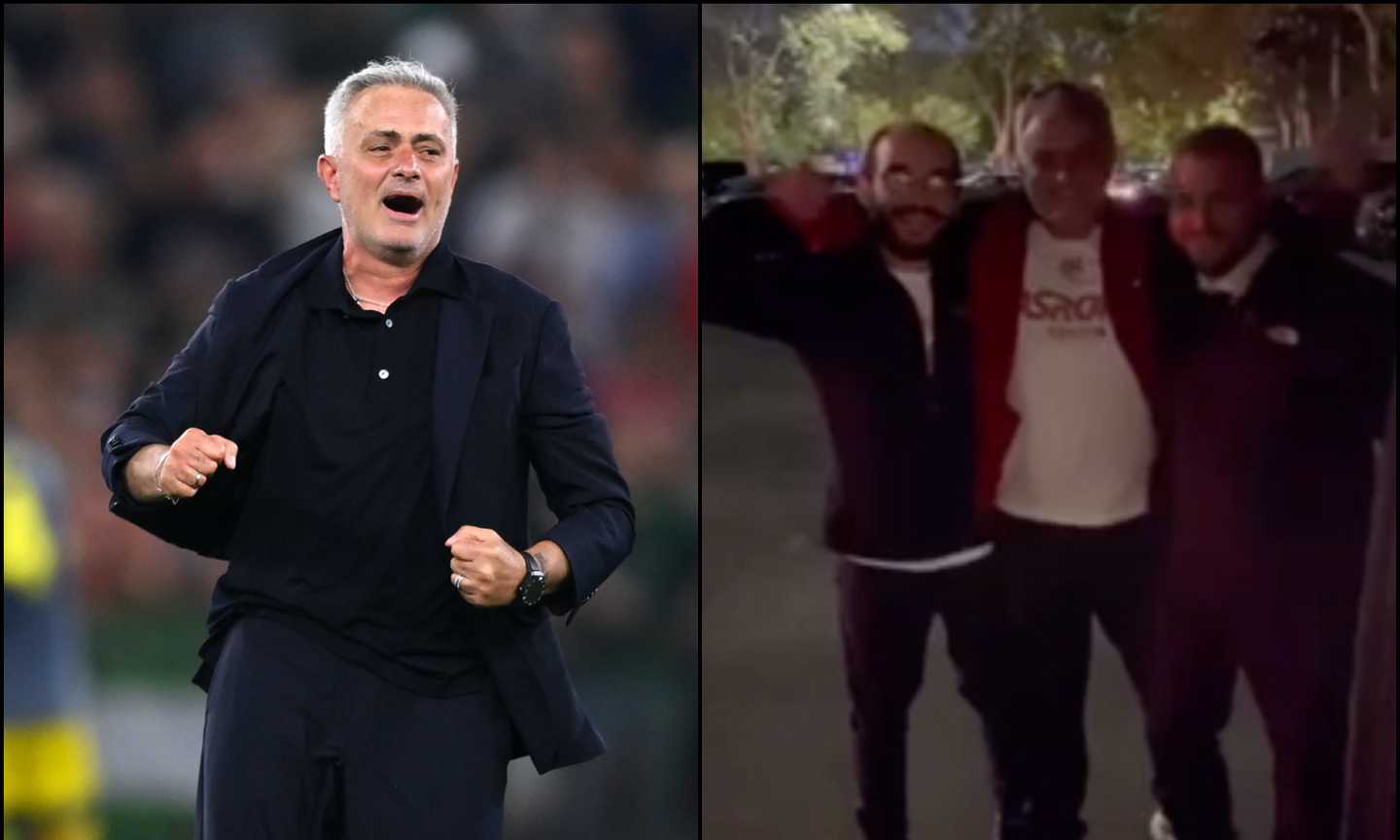 Roma, Mourinho si scatena dopo la vittoria contro l'Inter: che festa! VIDEO