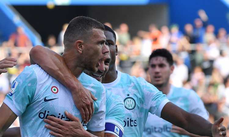 Frattesi in mezzo alla doppietta di Dzeko: il film di Sassuolo-Inter VIDEO