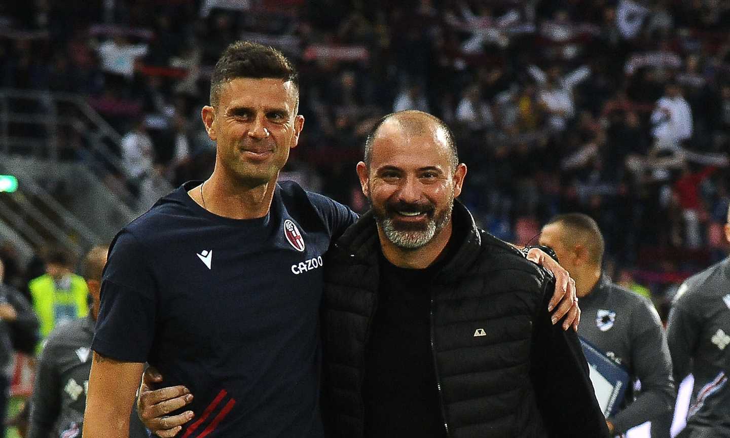 Ex Inter: Thiago Motta e Stankovic si abbracciano prima di Bologna-Sampdoria VIDEO