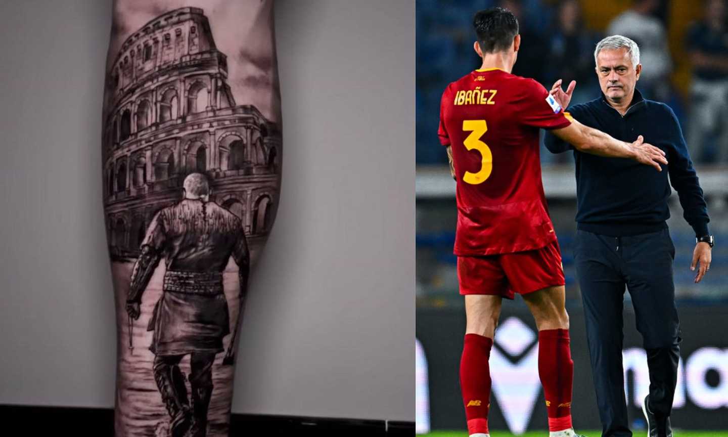 Roma, tattoo di fede per Ibanez: un guerriero e il Colosseo per farsi perdonare il derby  FOTO