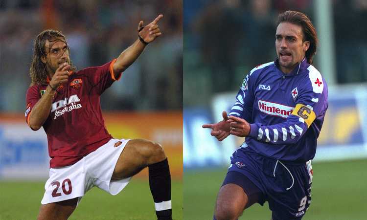 Re di due città, idolo di due tifoserie: Roma-Fiorentina è la sfida di Batistuta