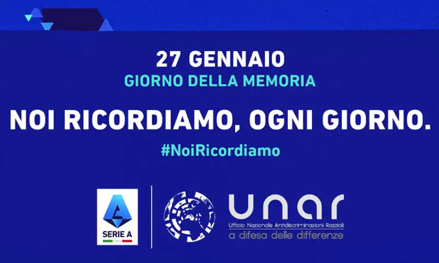 La Serie A insieme al Governo per la Giornata della Memoria. La Figc: 'Basta a cori e simboli razzisti'