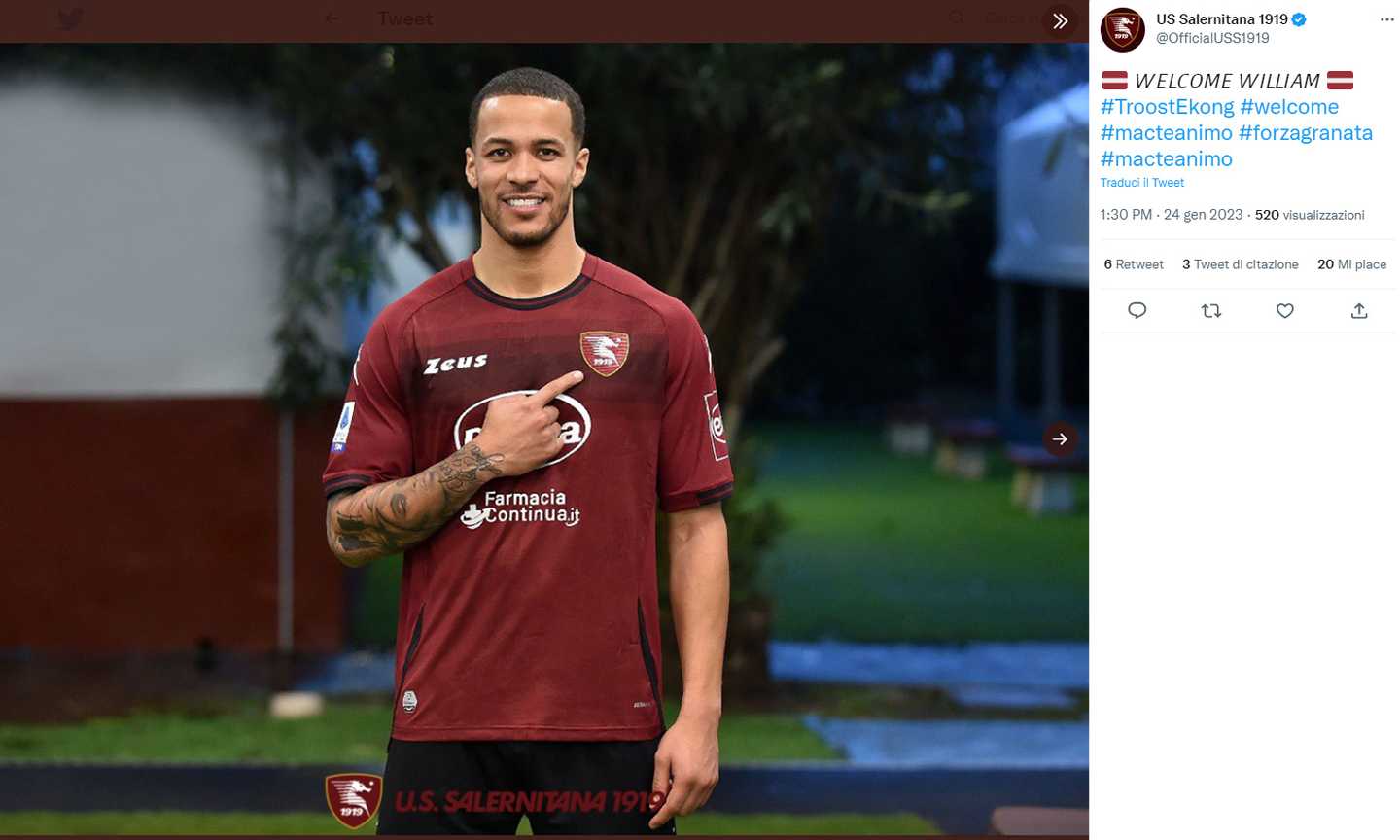 Watford, UFFICIALE: niente Salernitana, Troost-Ekong saluta e va in Grecia