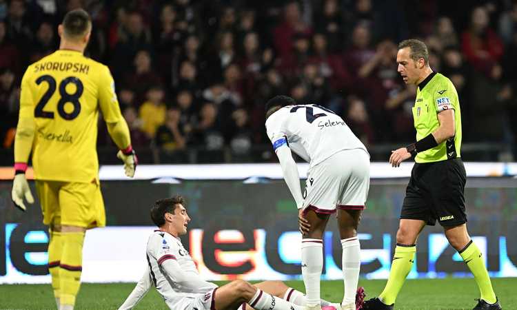 Serie A, rivivi la MOVIOLA LIVE di Salernitana-Bologna: i rossoblù chiedono un rigore